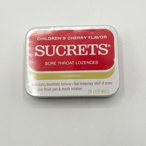 Sucrets Vintage Sore Throat Lozenges Metal Tin